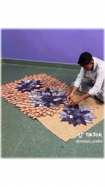Carpet Making at Home with Old Jeans