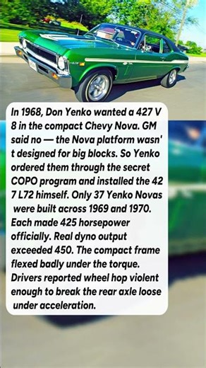 The Chevy Nova With a 427 GM Refused to Build #shorts #automobile #cars