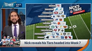 102K views · 955 reactions | The Committee's™ best work of the year  Kevin Wildes tier: really good at a couple things Chris Broussard tier: at 1st glance cream of the crop Greg Jennings tier: amazing to look at Nick Wright tier: annoying but the best  — Nick Wright's Week 7 NFL Tiers | First Things First on FS1 | Facebook