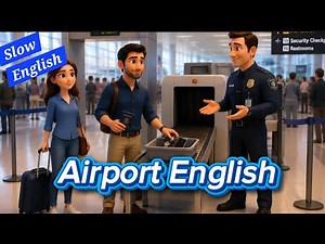 English for Travel | Airport Security Check Conversation #travelenglish #englishforbeginners