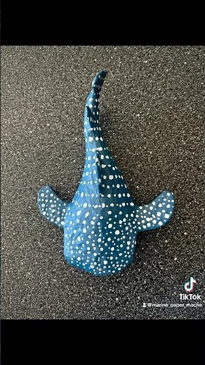 Making a paper maché whale shark for my wall! #art #papercraft #papermache #ocean #recycle #handmade