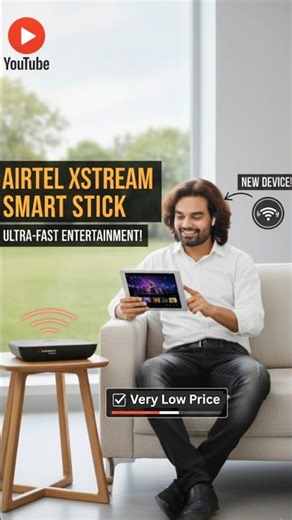 Airtel Xstream Smart Stick Media Streaming Device | Airtel Set Top Box | Airtel Wifi Router