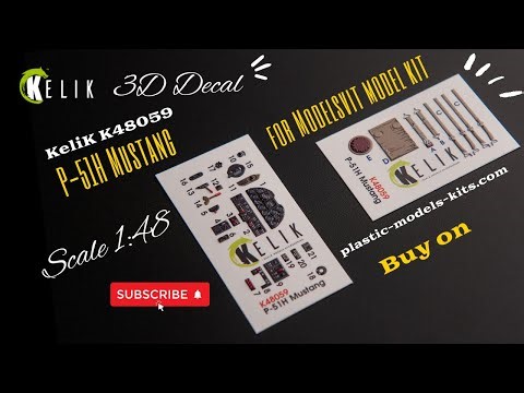 3D #decals Interior Aircraft P 51H Mustang for Modelsvit Model Kit Scale 1/48 #kelik K48059 USA WW2