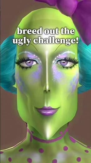 BREED OUT THE UGLY CHALLENGE in THE SIMS 4!! How’d I do? #thesims4 #shorts