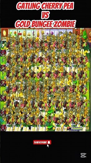 *GATLING CHERRY PEA VS GOLD BUNGEE ZOMBIE*#shorts #short #pvz #youtubeshorts #shortvideo #pvzfusion