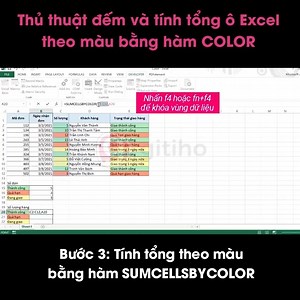 🟡 Cách đếm số ô và tính tổng các ô theo màu bằng hàm COLOR trong Excel 🟢 🔵 Đã bao giờ các bạn tô màu cho bảng tính Excel và tự hỏi có cách nào đếm số ô hoặc tính các ô theo màu chưa? Chẳng lẽ phải căng mắt nhìn vào danh sách chọn ra các ô cùng màu để dùng hàm COUNT và hàm SUM? 🔴 Để trả lời câu hỏi trên, Gitiho xin giới thiệu với các bạn hàm COLOR trong Excel. Cùng xem video dưới đây để tìm hiểu cách đếm số ô và tính tổng các ô theo màu bằng hàm COLOR nhé. Code hàm COLOR ở dưới comment các bạ