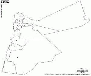 Jordan map coloring page printable game