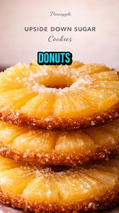 Pineapple Upside Down Sugar Cookie Recipe These pineapple upside down sugar cookies are pure nostalgia soft, buttery sugar cookies topped with caramelized pineapple that tastes just like the classic cake, but in cookie form. My family loves them warm, when the pineapple gets sticky and golden. Save this recipe and tag someone who loves retro desserts. Yield: about 16–18 cookies Ingredients (U.S. pantry staples) Cookie Base Unsalted butter, softened Granulated sugar 1 large egg Vanilla extract Al