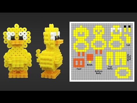 How To Make A Cute Perler Bead 3D Duck