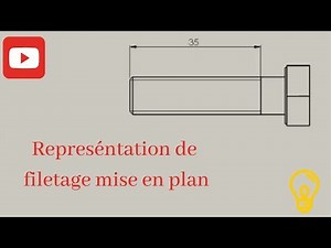 Solidworks tutorial | Represéntation de filetage mise en plan | die external thread [ Vis Bolt ]