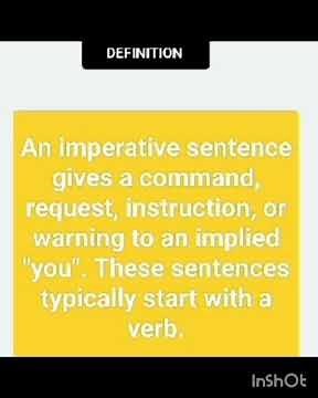 # Examples of Imperative Sentence #Englishgrammara