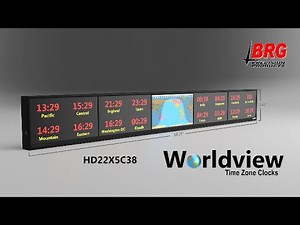 HD22X5C38 Worldview Time Zone Clock by BRG Precision Products