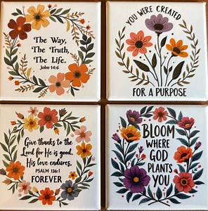 Inspirational Boho Flower Magnets; Bible Verses; Inspirational Gift; Religious Decor - Etsy