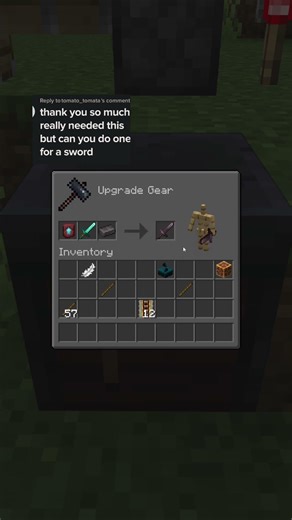 This is how to make a netherite sword in Minecraft survival #Minecraft #yukiiy016 #minecraftsurvival