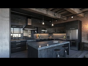 Chic Modern Industrial Kitchens in Matte Black Style That Maximize Functionality