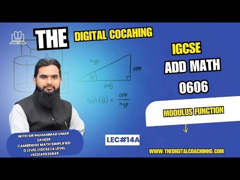 lec 14 (part 2) | Modulus Functions | Add Math 0606 | The Digital Coaching