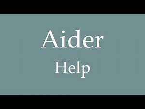 How To Say 'Help' (Aider) in French