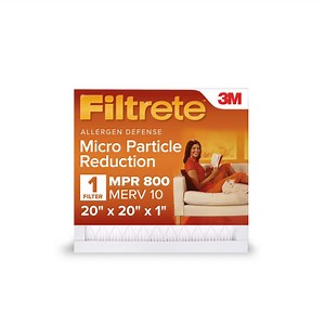 Filtrete 20x20x1 HVAC Furnace Air Filter, MPR 800 MERV 10, Micro Particle Reduction, 1 Filter