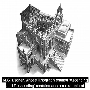 5.1K views · 36 reactions | You've all seen it; this exhaustingly never-ending staircase. But why do our brains struggle to make sense of it? The OU's Dr Christopher Heath explains the story behind this famous illusion... #BrainteaserMonth | The Open University | Facebook