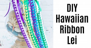DIY Braided Hawaiian Ribbon Lei (Super easy with video!)