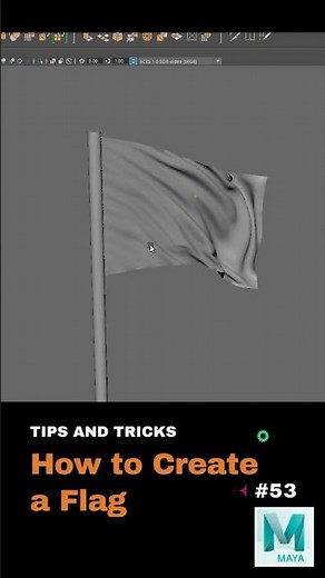 Create a Realistic Flag with nCloth in Maya 🚩 | #nCloth #MayaTutorial #ClothSimulation