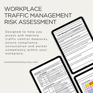 Traffic Control Risk Assessment Template | Workplace Safety (PDF) - Etsy UK