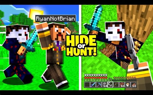 [双语字幕]我的世界-Ryan Hide or Hunt——屠戮小岛的12人捉迷藏