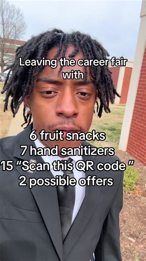 Fruit snacks with the QR code on em was different #careerfair #college #computerscience #fyp #viral