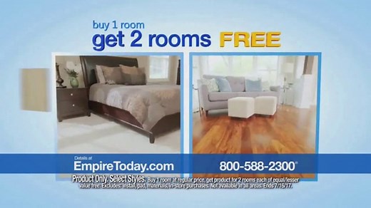 Empire Today Buy One Get Two Free Sale TV Spot, 'Carpet, Tile and Hardwood'