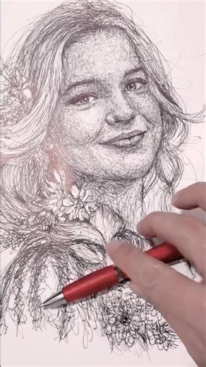 Scribble Art / Tangled #art #scribbling #sketch #drawing #portrait #tangled