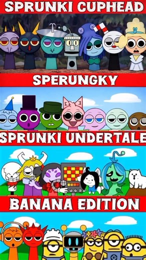 🎶🔥 Sprunki Cup Head X Sperungky X Sprunki Undertale X Banana Edition – Crazy Crossover Mix! 😱