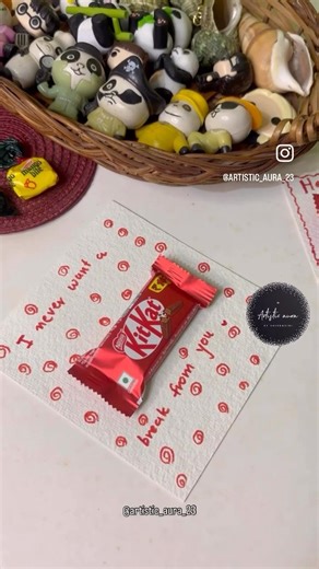 Cute chocolate card tutorial #artist #love #chocolate #cardcreations #carddesigner #gift #kitkat