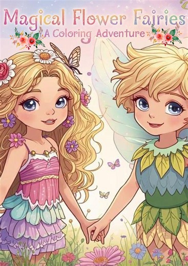Magical Flower Fairies Coloring Book for Kids - Etsy