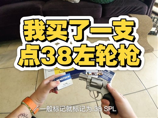 我买了一支点38左轮枪