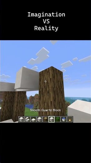 Imagination VS Reality Building a Modern House in Minecraft #minecraftbuilding #minecraftmemes