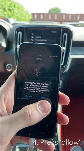 Set up Apple CarPlay in Volvo Cars. #Shorts