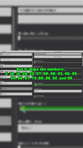 Vibrant Visual Settings in Minecraft has a secret that you didn't know about! #minecraft #secret