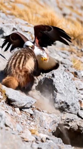 Eagle vs Badger Shocking Aerial Fight! 🦅🦡 #kpopdemonhunters #cuteanimals #aianimals