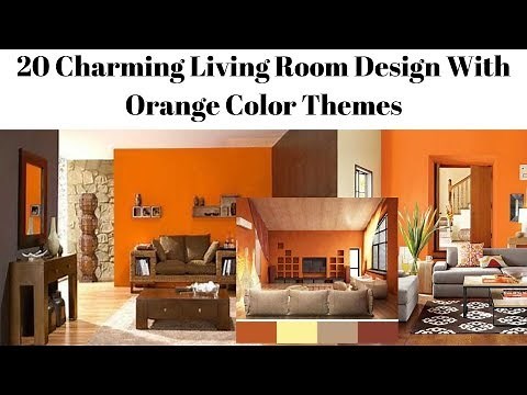 20 Charming Orange Color Combination wall ideas