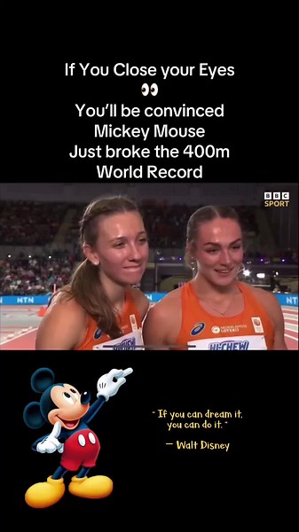 Mickey Mouse Breaks 400m World Record at Olympics