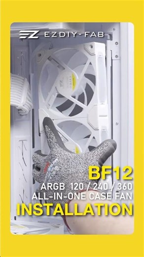 BF12 ARGB Case Fan Installation Guide 🔧 One Unit. One Cable. Done.#shorts