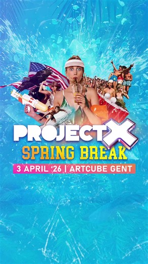 We komen naar Gent! 😍 Start de paasvakantie op Project X Spring Break, vrijdag 3 april in Artcube Gent 🏝️ Ontdek in de loop van de volgende weken onze vette line-up 😎 Tickets: link in bio (bandje krijg je in ruil voor je ticket aan de ingang) ☀️ ✅ Minimum leeftijd: 14 jaar ❌ NO ID = NO PARTY (enkel ID-kaart is geldig, geen bus- of tramkaarten, geen foto van ID) #projectx #projectxparty #gent
