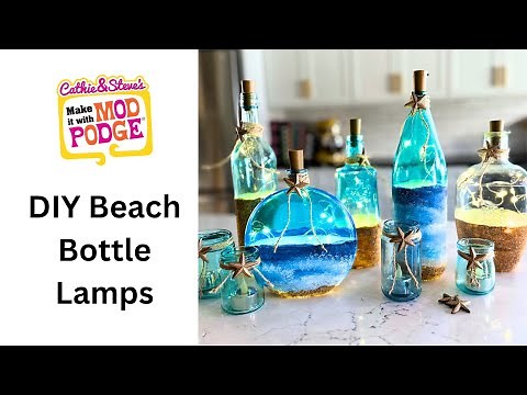 DIY Beach Bottle Lamps and How To Painting Tutorial