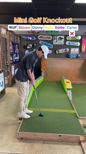 3.6K views · 34 reactions | Mini Golf Knockout Challenge (Hole 2) Who’s going to be ELIMINATED？ #fun #minigolfer #crazygolfing #golfing #crazygolfcourse #minigolfers #crazygolfers #minigolfmarketing #golfer #family #crazygolfer #miniaturegolfcourse #familytime #minigolfmonday | One Golf | Facebook