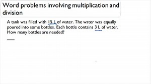 Word Problems for Capacity in Liters - Example 4 ( Video ) | Measurement