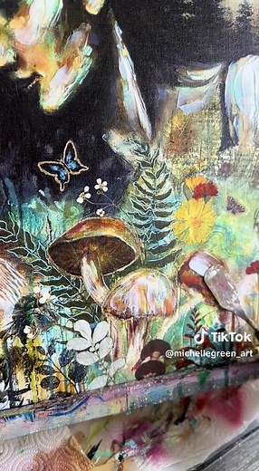 Hand embellishing a canvas print order of “Wild Serenity.” All artwork is available at www.michellegreenart.com or link in bio 👩‍🎨✨ #art #artlover #painting #fulltimeartist #artprocess #natureart