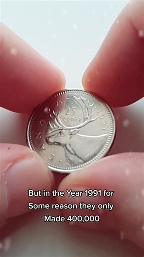 The Rarest Canadian Quarter of All Time? #rare #valuable #limited #1991 #quarter #25cents #canada #canadiancoins
