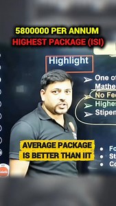 IIT PLACEMENT SE BETTER 5800000 PER ANNUM INDIAN STATISTICAL INSTITUTE 😲 . . . #jeemains #jeemains2026 #jeeresult #iitresult #fyp #examtips #iit #neet #neetexam #neetug #neetresults #iitbombay #iitdelhi #iitkanpur #iitdelhi #jeeaspirants #jeeadvanced #jeewallah #12boards #class12 #class10 #VED #trending #viral | Harshsirop