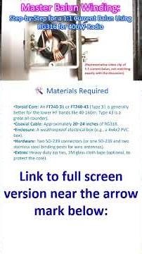 Master Balun Winding: Step-by-Step for a 1:1 Current Balun Using RG316 for 400W Radio