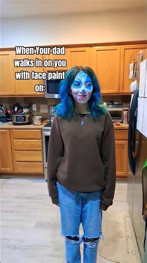 dad reveal! say hi! #facepaint #dad #silly #awesomesauce